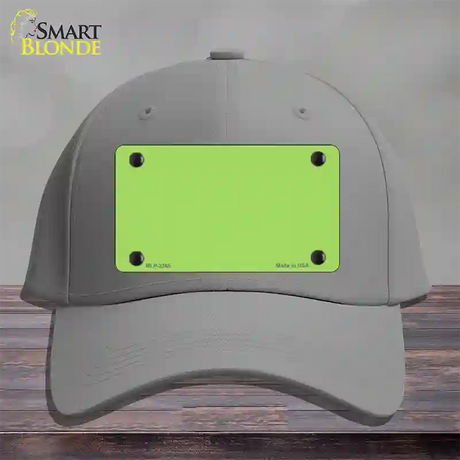 Lime Green Solid Novelty License Plate Hat Cotton / Gray