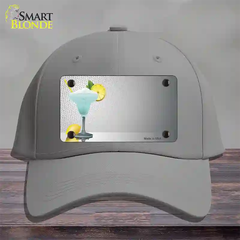 Margarita Time Offset Novelty License Plate Hat Cotton / Gray