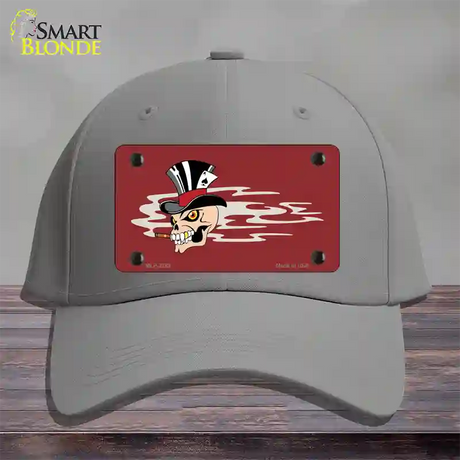 Smokin Joker Top Hat Skull Offset Novelty License Plate Hat Cotton / Gray