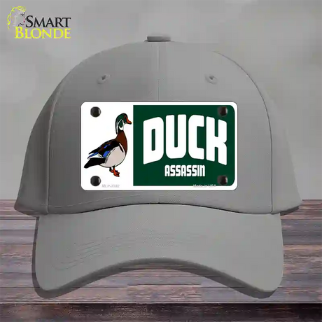 Duck Assassin Novelty License Plate Hat Cotton / Gray