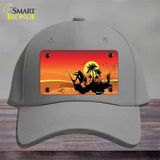 Sunset Surfer Novelty License Plate Hat Cotton / Gray