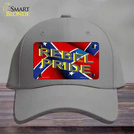 Rebel Pride Novelty License Plate Hat Cotton / Gray