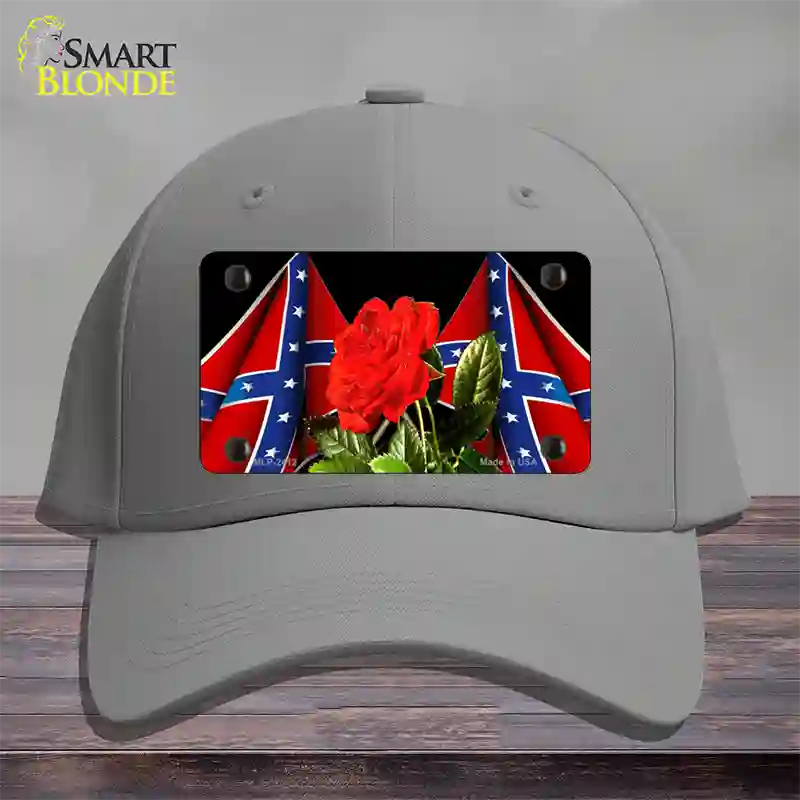 Rebel Rose Novelty License Plate Hat Cotton / Gray