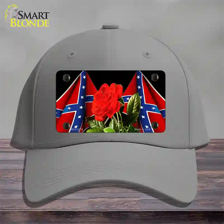 Rebel Rose Novelty License Plate Hat Cotton / Gray