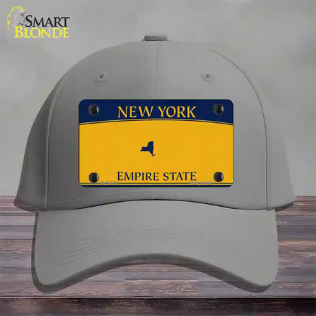 New York State Blanks Novelty License Plate Hat Cotton / Gray