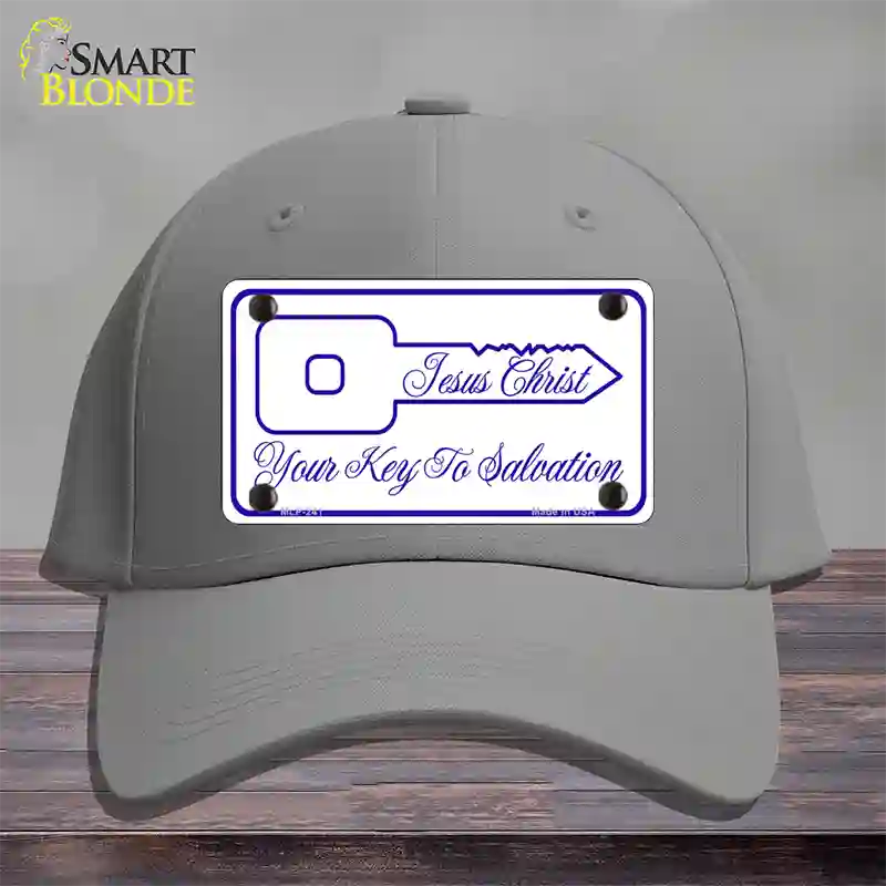 Your Key To Salvation Novelty License Plate Hat Cotton / Gray