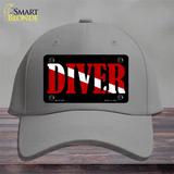 Scuba Diver Novelty License Plate Hat Cotton / Gray