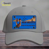 Roadrunner Blue New Mexico Novelty License Plate Hat Cotton / Gray