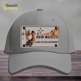 Roadrunner Gray New Mexico Novelty License Plate Hat Cotton / Gray