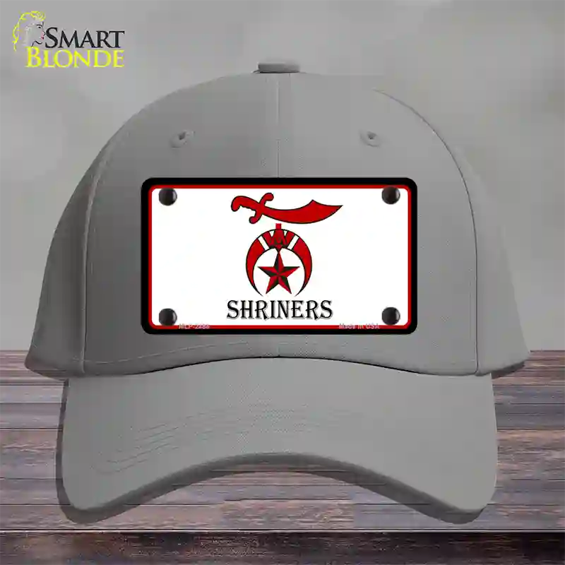 Shriners Logo Novelty License Plate Hat Cotton / Gray