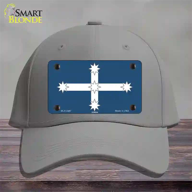 Eureka Flag Novelty License Plate Hat Cotton / Gray