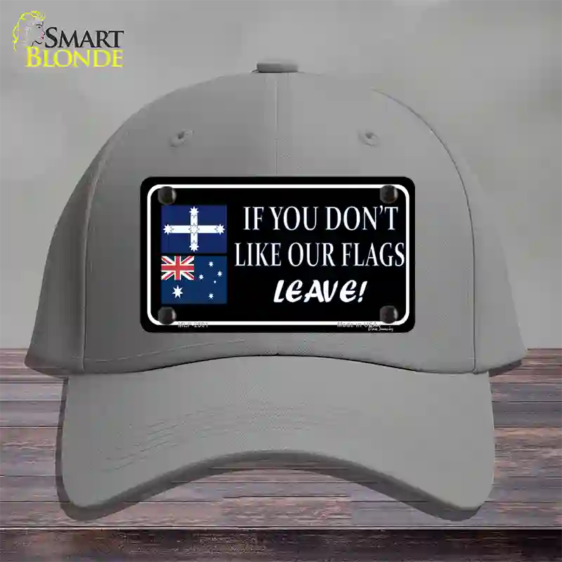 If You Dont Like Our Flag Leave Novelty License Plate Hat Cotton / Gray