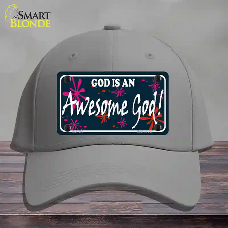 God Is An Awesome God Novelty License Plate Hat Cotton / Gray