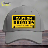 Caution Broncos Novelty License Plate Hat Cotton / Gray