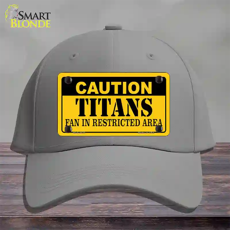 Caution Titans Novelty License Plate Hat Cotton / Gray