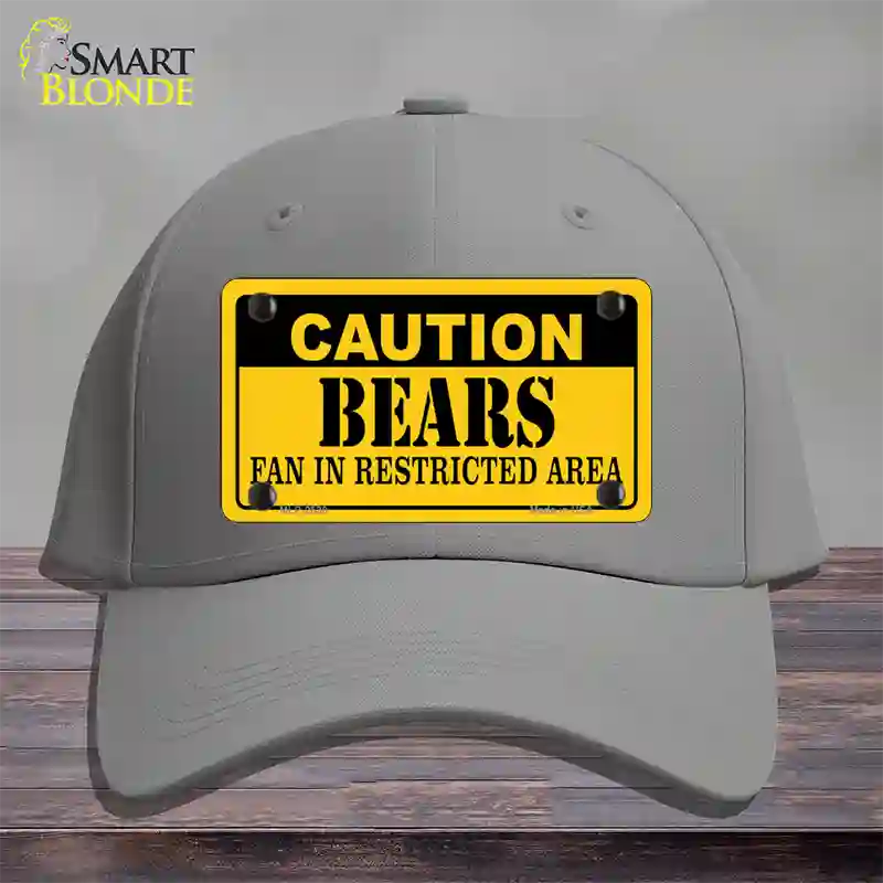 Caution Bears Novelty License Plate Hat Cotton / Gray