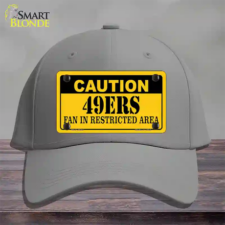 Caution 49ers Novelty License Plate Hat Cotton / Gray