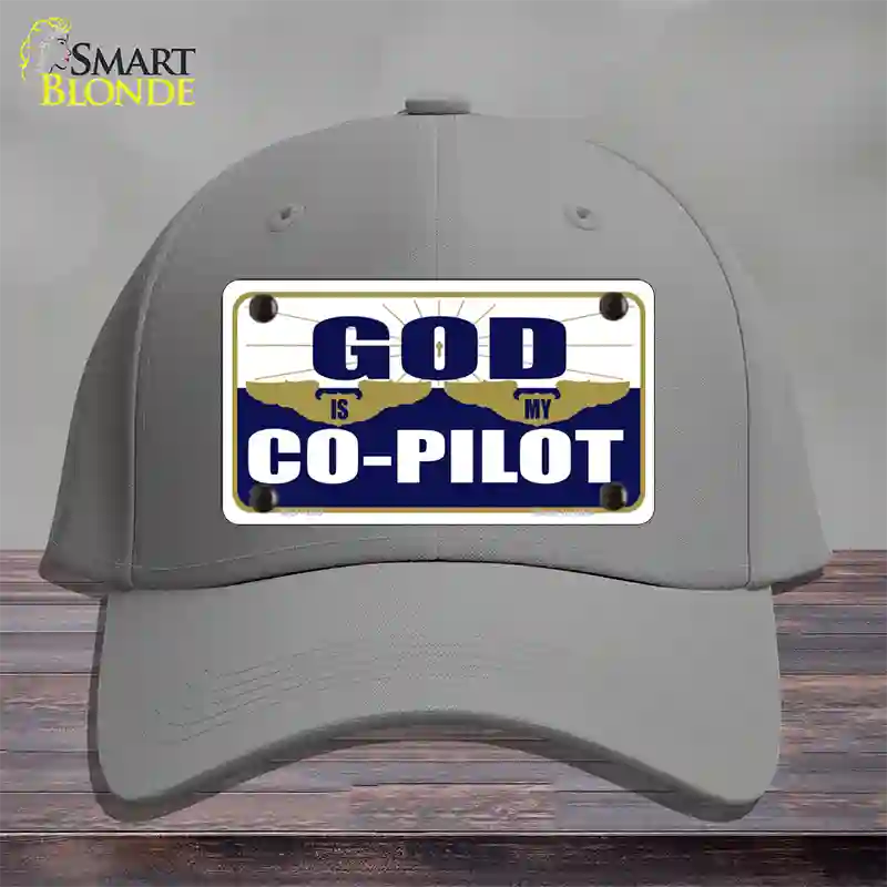 God Is My Co-Pilot Novelty License Plate Hat Cotton / Gray