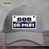 God Is My Co-Pilot Novelty License Plate Hat Cotton / Gray