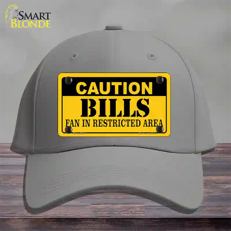 Caution Bills Novelty License Plate Hat Cotton / Gray