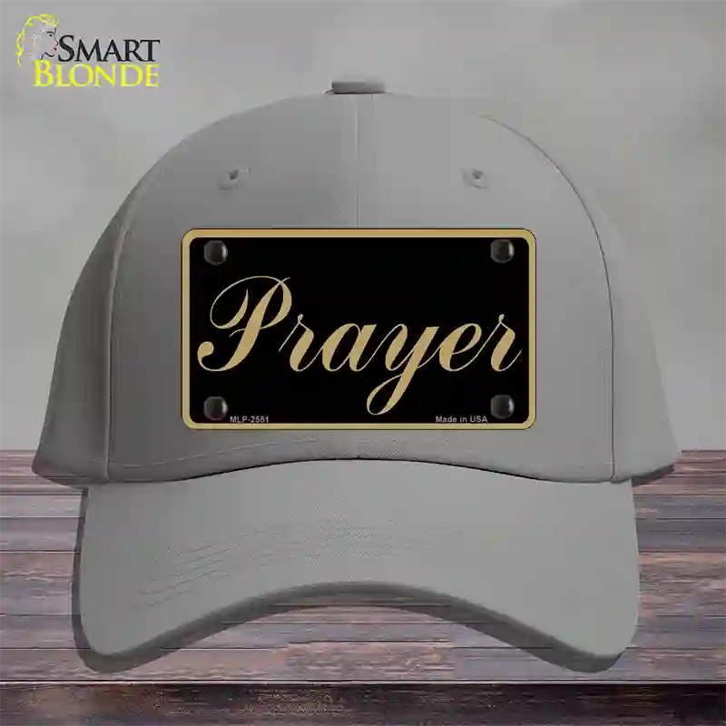 Prayer Novelty License Plate Hat Cotton / Gray