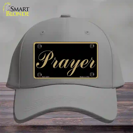 Prayer Novelty License Plate Hat Cotton / Gray