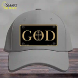 God Novelty License Plate Hat Cotton / Gray