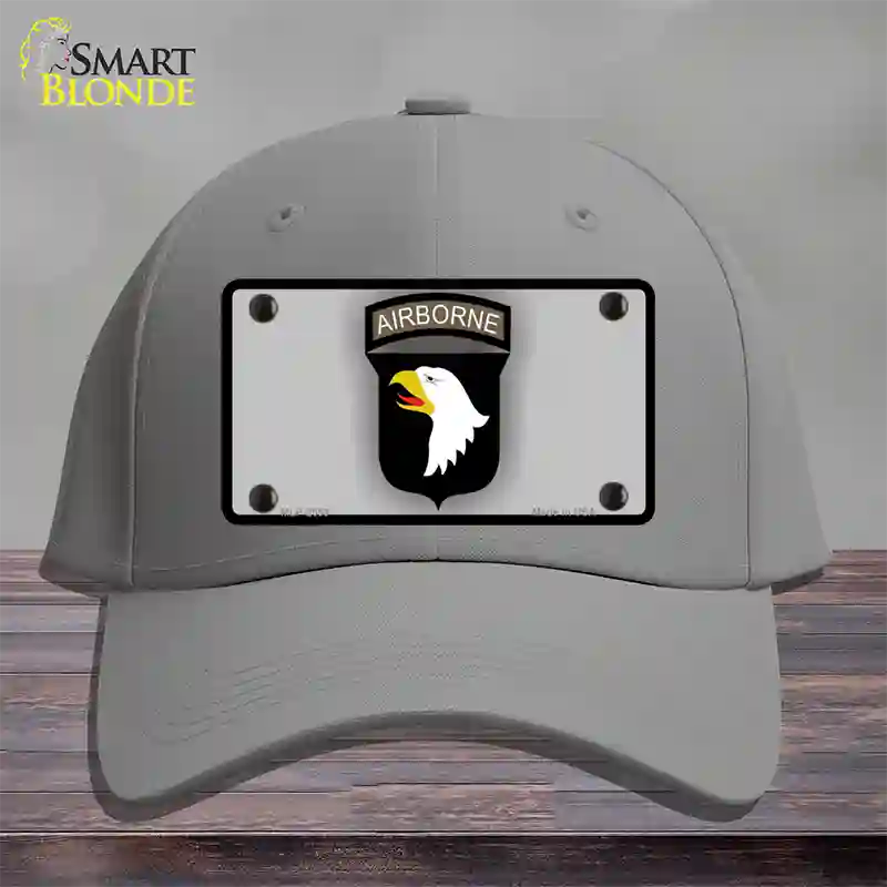 Airborne Eagle Novelty License Plate Hat Cotton / Gray