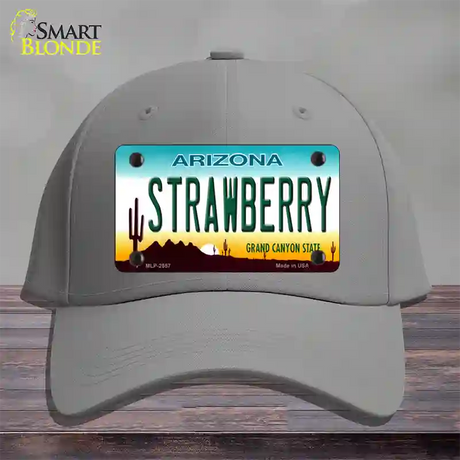 Strawberry Arizona Novelty License Plate Hat Cotton / Gray