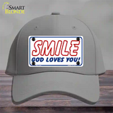 Smile God Loves You Novelty License Plate Hat Cotton / Gray