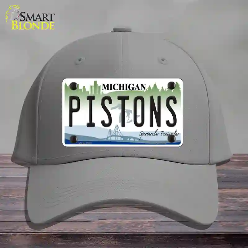 Pistons Michigan State Novelty License Plate Hat Cotton / Gray