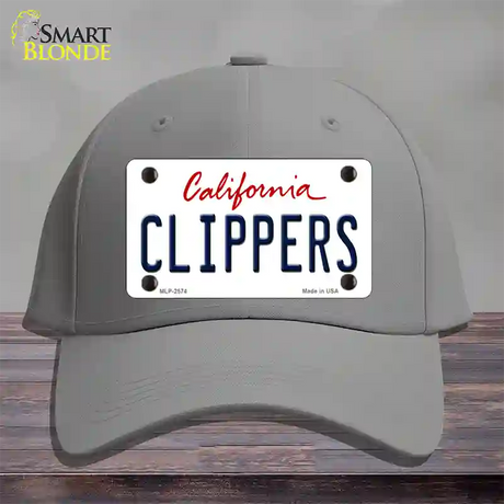 Clippers California State Novelty License Plate Hat Cotton / Gray