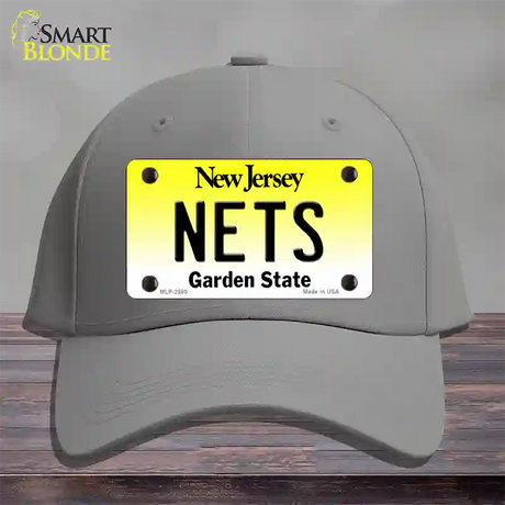 Nets New Jersey State Novelty License Plate Hat Cotton / Gray