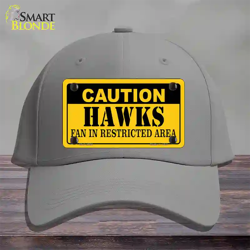 Caution Hawks Fan Novelty License Plate Hat Cotton / Gray