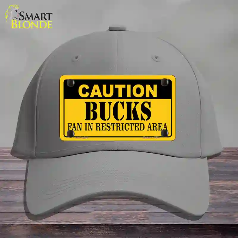 Caution Bucks Fan Novelty License Plate Hat Cotton / Gray