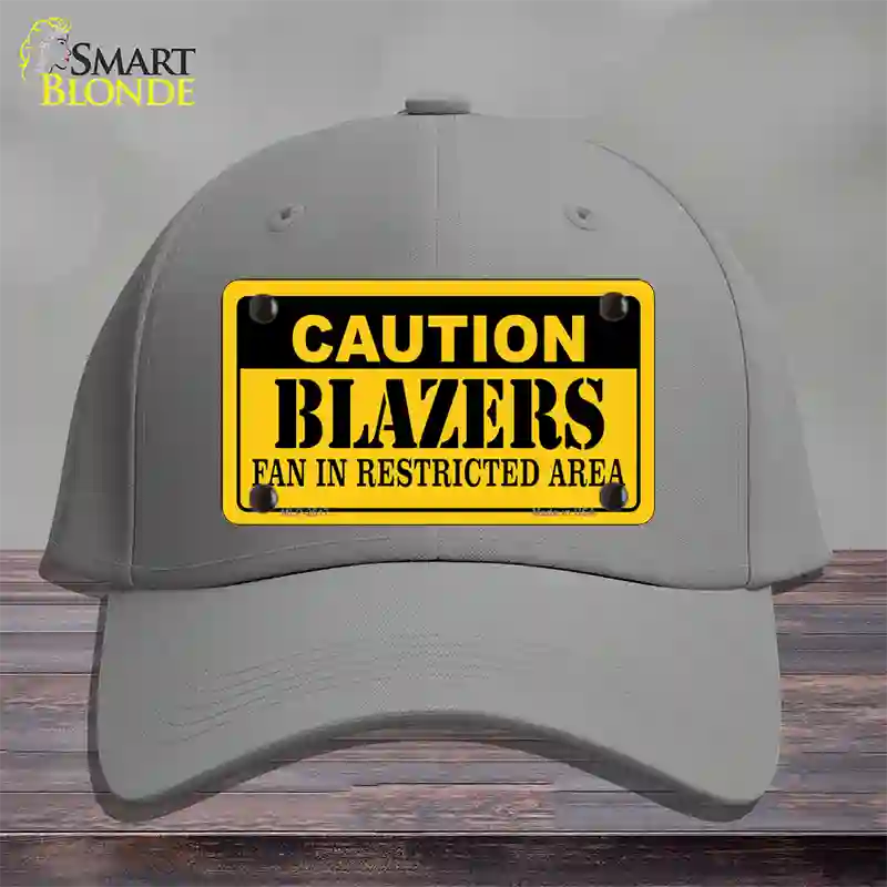 Caution Blazers Fan Novelty License Plate Hat Cotton / Gray