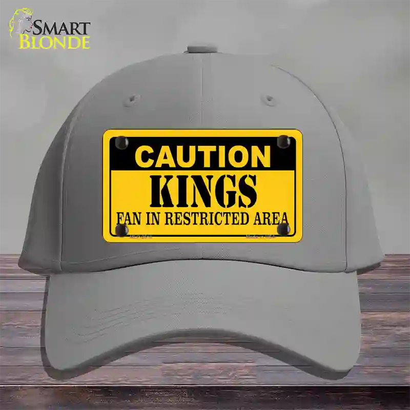 Caution Kings Fan Novelty License Plate Hat Cotton / Gray