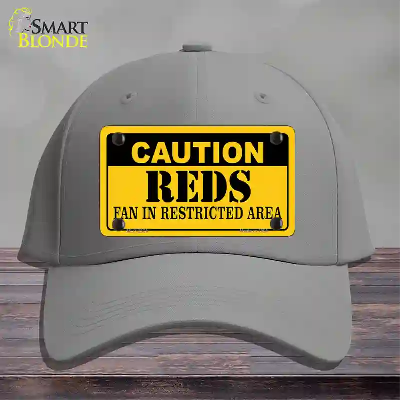 Caution Reds Fan Novelty License Plate Hat Cotton / Gray