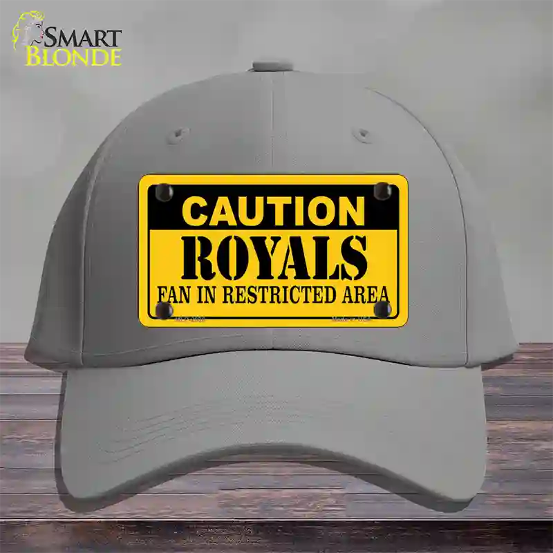 Caution Royals Fan Novelty License Plate Hat Cotton / Gray