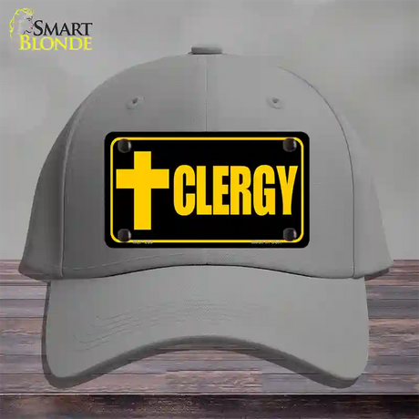 Clergy Vanity Novelty License Plate Hat Cotton / Gray