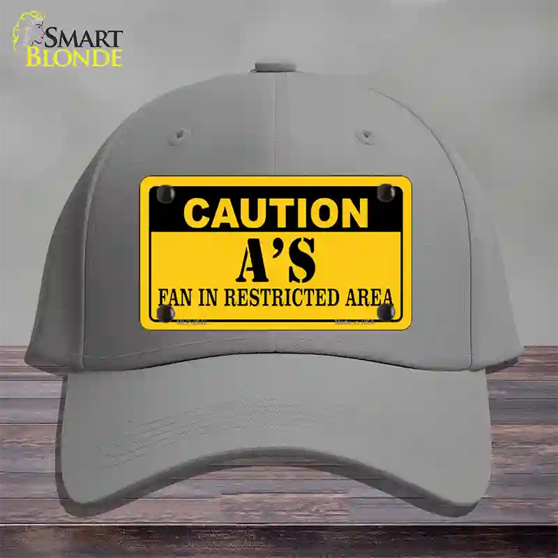 Caution As Fan Novelty License Plate Hat Cotton / Gray