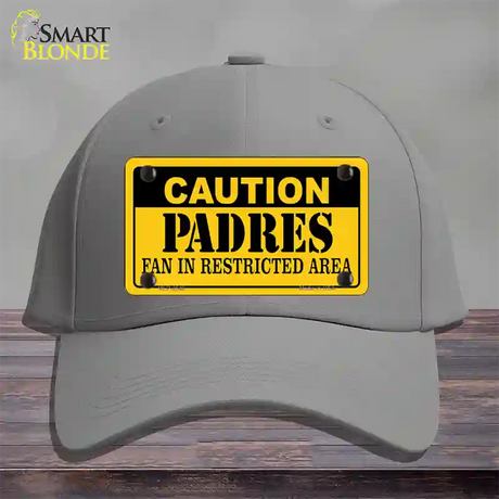 Caution Padres Fan Novelty License Plate Hat Cotton / Gray