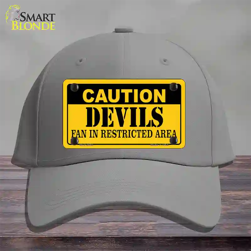 Caution Devils Novelty License Plate Hat Cotton / Gray