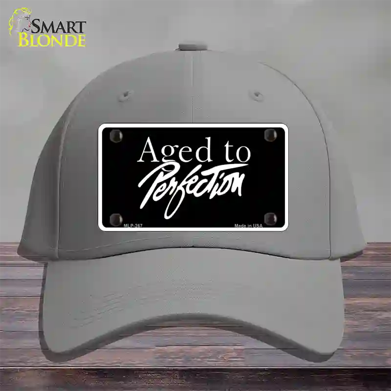 Aged To Perfection Novelty License Plate Hat Cotton / Gray