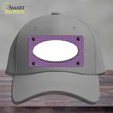 Purple White Chevon White Center Oval Novelty License Plate Hat Cotton / Gray