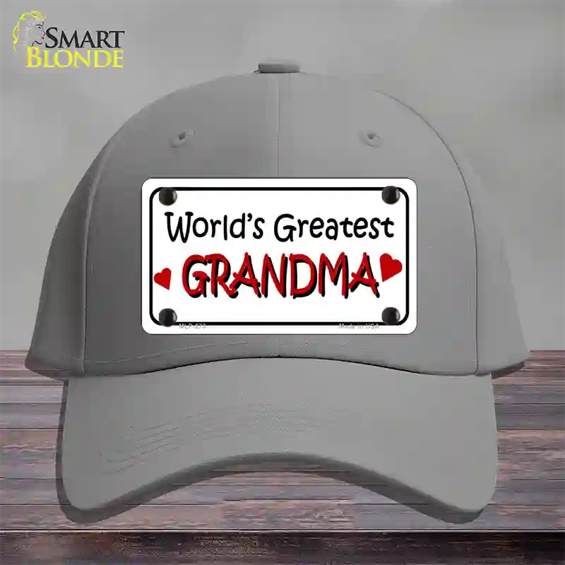 Worlds Greatest Grandma Novelty License Plate Hat Cotton / Gray