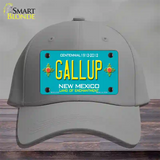 Gallup New Mexico Teal Novelty License Plate Hat Cotton / Gray