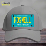 Roswell New Mexico Teal Novelty License Plate Hat Cotton / Gray