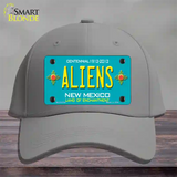 Aliens New Mexico Teal Novelty License Plate Hat Cotton / Gray