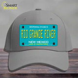 Rio Grande River New Mexico Teal Novelty License Plate Hat Cotton / Gray